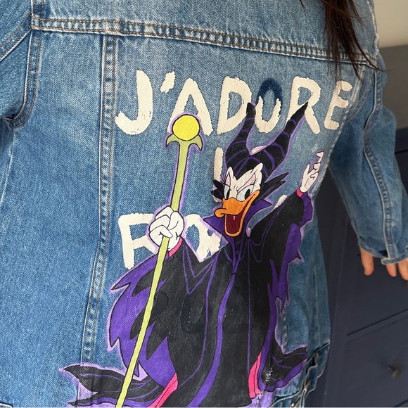 Forever 21 Womens Large Denim Jacket~Rock n Roll - Picture 13 of 13